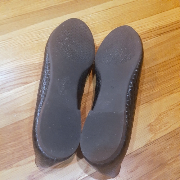 Tory Burch Chelsea Ballet Flats Croco Emboss Women's Size 7.5 Black  Tory Burch - Picture 4 of 4